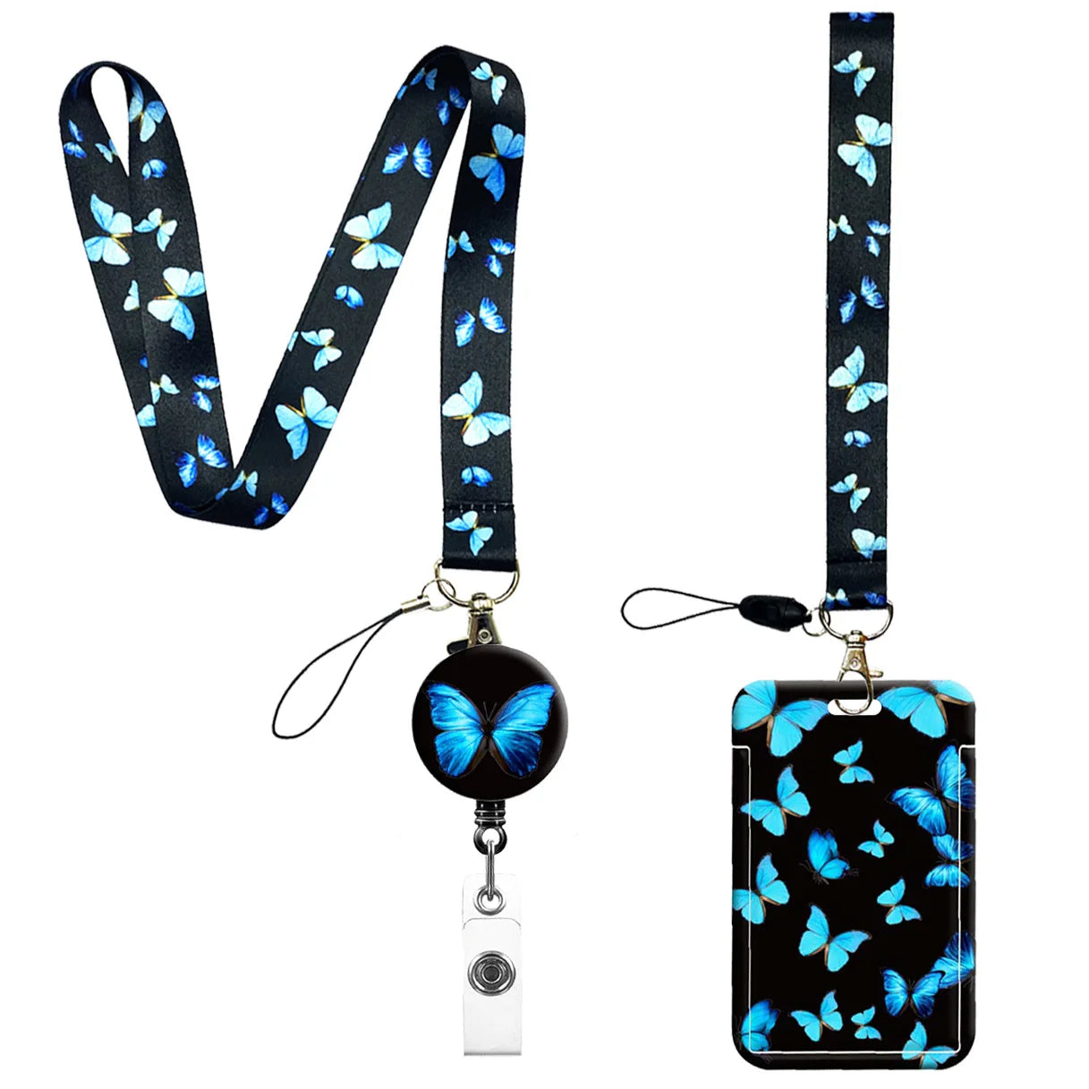 Custom Jacquard Printed Name Badge with Logo Long Neck Strap Lanyard Keychain No Minimum Order