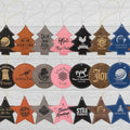 Personalized Custom Shape Leatherette Christmas Ornaments Colorful Pu Leather Christmas Tree Ornaments
