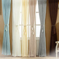 Factory Cheap 100% Polyester Solid Colors Sheer Curtain Woven Curtain Voile Fabric Sheer Curtains for Hotel
