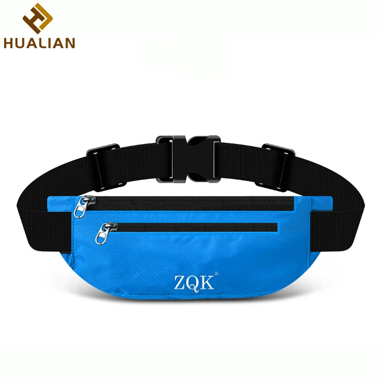 HUALIAN Unisex Outdoor Waist Bag Convenient Oxford Material Jogging Running Belt Zipper Logo for Gym Motorcycle Sport Travel