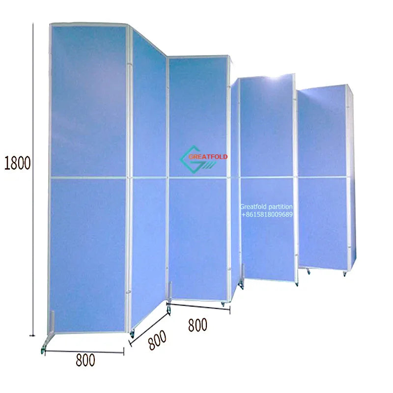 Portable Folding Freestanding Folding Office School Space Partition Screen Room Dividers Collapsible Cubicle