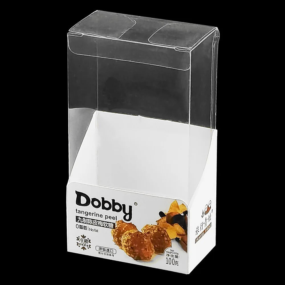 Customized PVC clear Plastic Box Customized PET Color Printing Transparent Window Paper Box for Food and Snacks