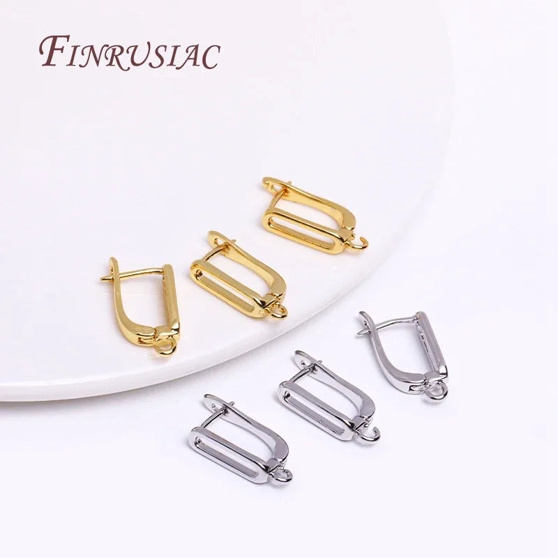 18K Gold Plated Lever Back Earring Clasps Hooks Earwires Fastener Accessories for DIY Handmade Jewelry Findings Components
