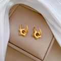 Trendy Jewelry Gold Plated Five-pointed Star Huggie Earrings Waterproof Stainless Steel Star Hoop Earrings for Women