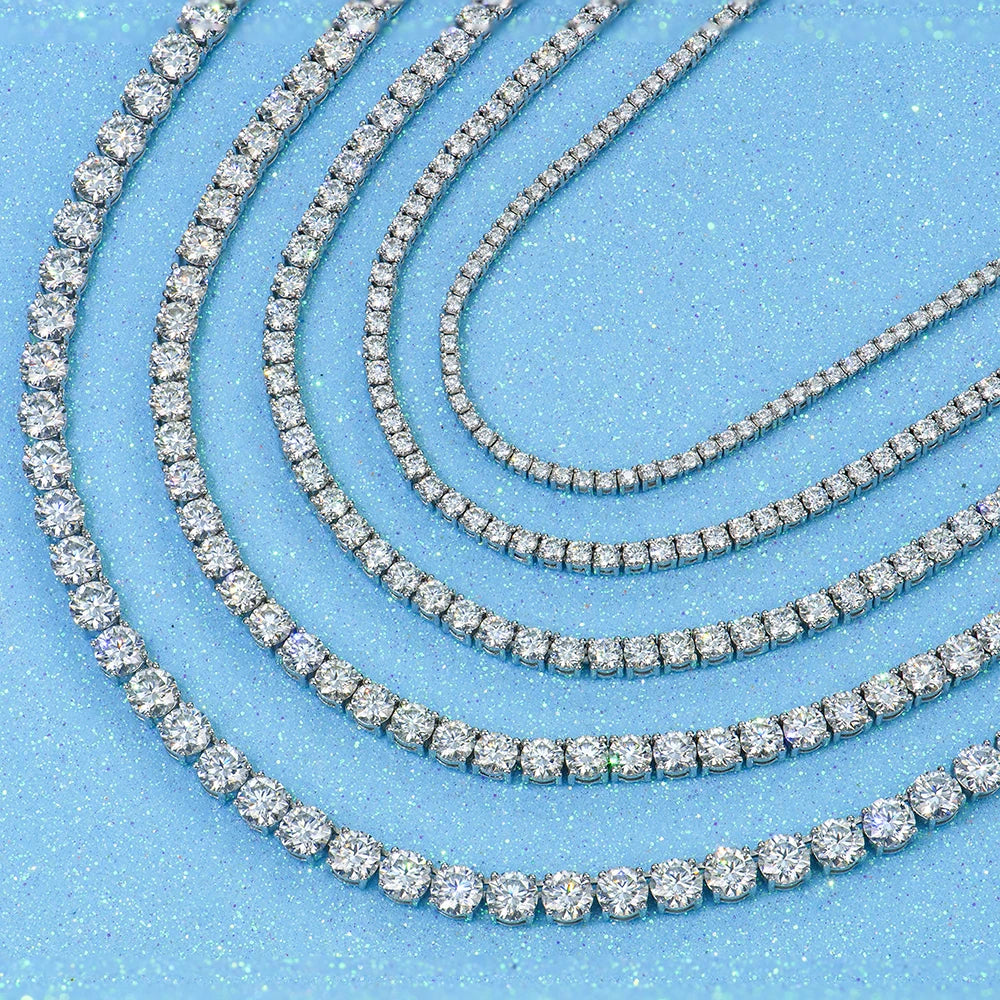 Xingyue Hiphop Ice Out Fine Jewelry 2-6mm Silver 925 Link Necklace Gra Vvs Lab Diamond Mossanite Moissanite Chainb for Men