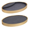 Factory Direct Supply Custom Jewelry With Logo Oval Necklace Pendant Stackable Velvet Jewelry Tray