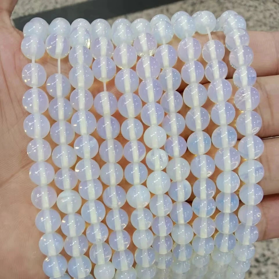 Wholesale Natural Stone Bead Jewelry Finding Bead 4mm 6mm 8mm 10mm 12mm  Opal Gemstone Loose Beads Strand for Jewelry Making