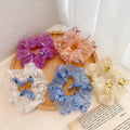 Hot Sale Korean Sweet Elastic Hair Bands Candy Color Organza Scrunchies Ponytail Strong Holder for Woman Girls