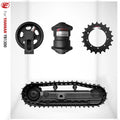 YB1300 Undercarriage Parts Track Bottom Roller Top Carrier Roller Idler Sprocket for Yanmar Excavator