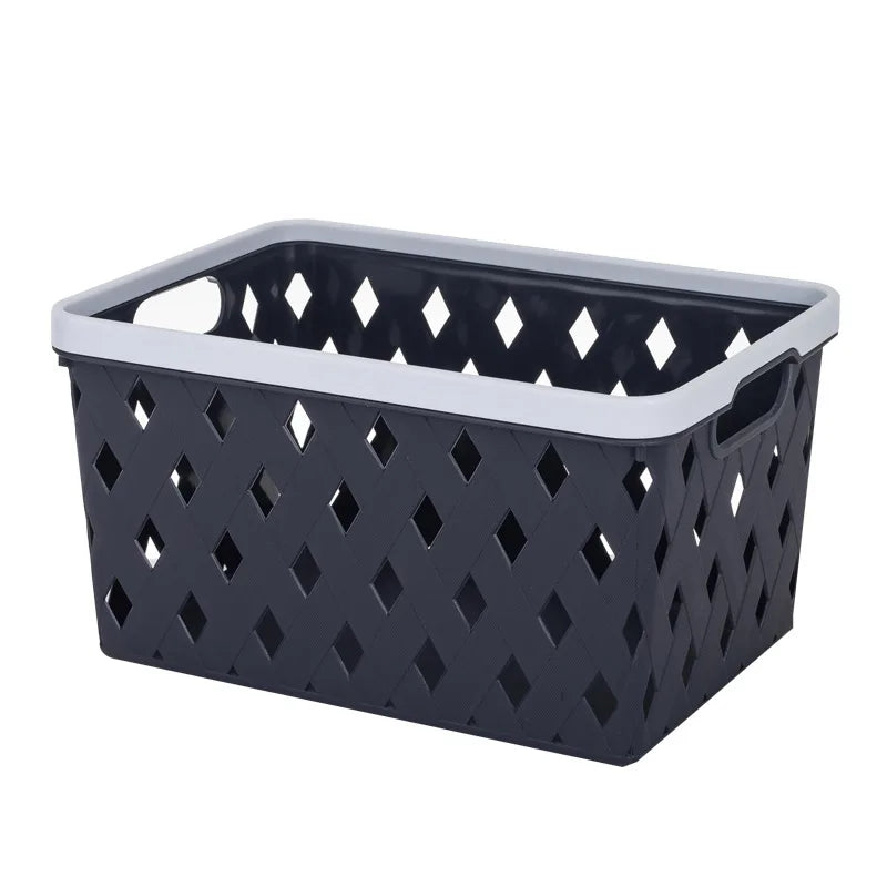 Cheap Factory Price Plastic Storage Basket With Two Handles Portable  Container Storage