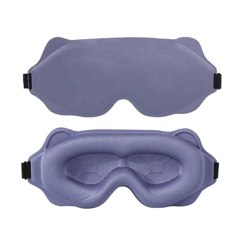 Custom Logo 3D Complete Light Blocking Luxury Anti-Puffiness Nourishing Moisturizer Eye Mask Soft Breathable Cotton Elastic