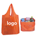 Wholesale Eco-friendly Grocery Large Capacity 210d Portable Recycle Storage Folding Polyester Nylon Foldable Shopping Bag