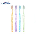 High Quality Transparent Glitter Kids Toothbrush BPA-Free Plastic Handle Soft Bristle Manual Toothbrush for Home & Hotel Use