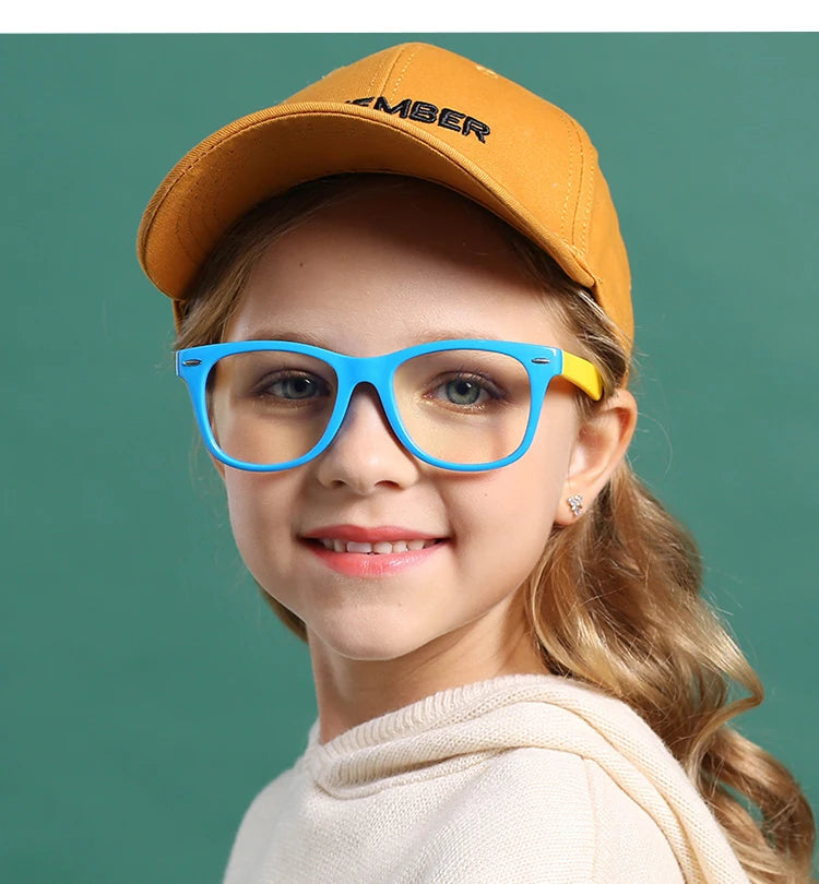 I Vision V-B886 UV400 Classic Anti-Glare Transparent Optical Prescription Reading Glasses Unisex Blue Light Kids Made in China