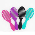 Hot Selling Eco Friendly Custom Color Waterproof Massage Plastic Portable ABS Black Detangling Hair Brush