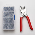 100pcs Prong Rings 9.5mm Buckle Buttons Metal Colour Pliers Snap Button Claw DIY Set Hand Pressure Plier Rivet Buckle Sew Tool