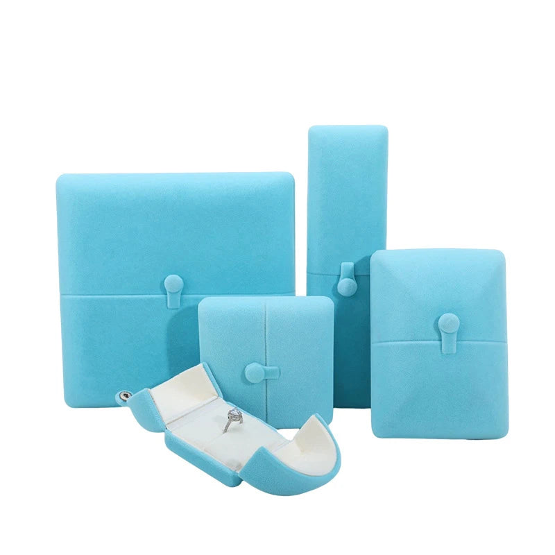 Jewellery Set Box Packaging Velvet Jewelry Box Packaging Wholesale Jewelry Packaging Luxury Mini Ring Box Packaging for Necklace