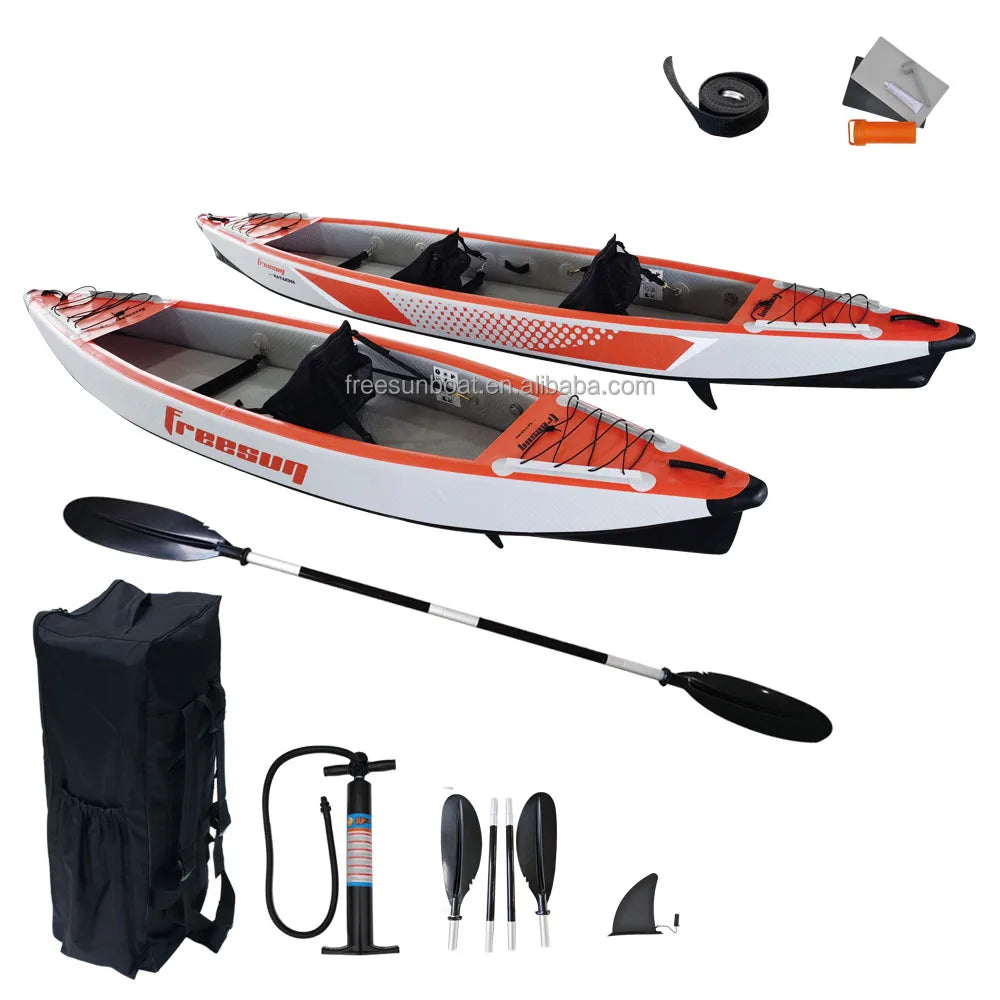 Resistant Inflatable Kayak Hot Sale New Arrival Multi Chambers Whitewater Kayak Aufblasbar Drop Stitch Kayak for Sea Ocean