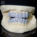 Cusstom Gold Plated Vvs Moissanite Grillz Iced Out Honeycomb  Round Brilliant Cut 925 Silver Hip Hop Teeth Grilliz Jewelry
