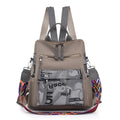 2026 Korean Trendy Large Capacity Backpack Geometric Durable Zipper Closure Polyester for Leisure Travel Student School Use