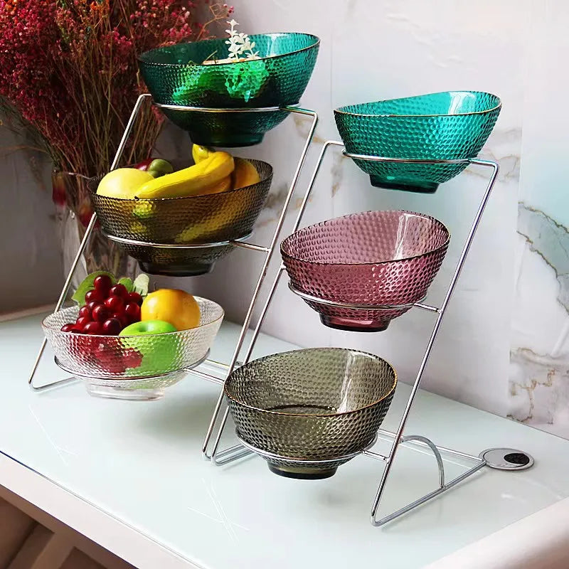 Wholesale Table Decor Oval Fruit Art Glass Bowl Fruit Plate for Home Decor