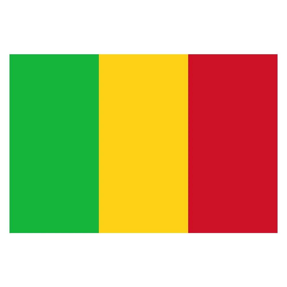 Johnin Wholesale Fast Shipping 100% Polyester flags 3x5ft Custom Print Republic of Mali All Country Flag