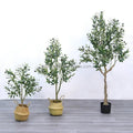 ST Artificial Plants Greenery Fake Greenery Landscape Plant Fake Olive Tree Indoor Plastic Bonsai Artificial Olive Tree Decorate
