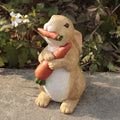 Whimsical Rabbit Carrots Outdoor Statue Handcrafted Resin Garden Decor Weather-Resistant Lawn Ornament Patio Yard Funny Birthday