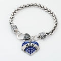 NK3206 Yiwu Huilin Jewelry Wholesale Best Gifts for Mother 's Day MOM Letter Crystal Heart Women's Bracelet
