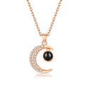 Wholesale Jewelry Choker I Love You 100 Languages Moon Necklace