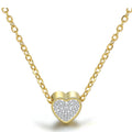Manufacturer Fashion Trendy Heart Pendant Crystal Necklace Women Stainless Steel Statement Bohemia Necklace Girl Jewelry