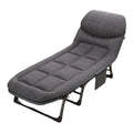 Dark Grey Simple Sofa Recliner Folding Chair Living Room Outdoor Warehouse-Aluminum Alloy Multi-Function Folding Bed