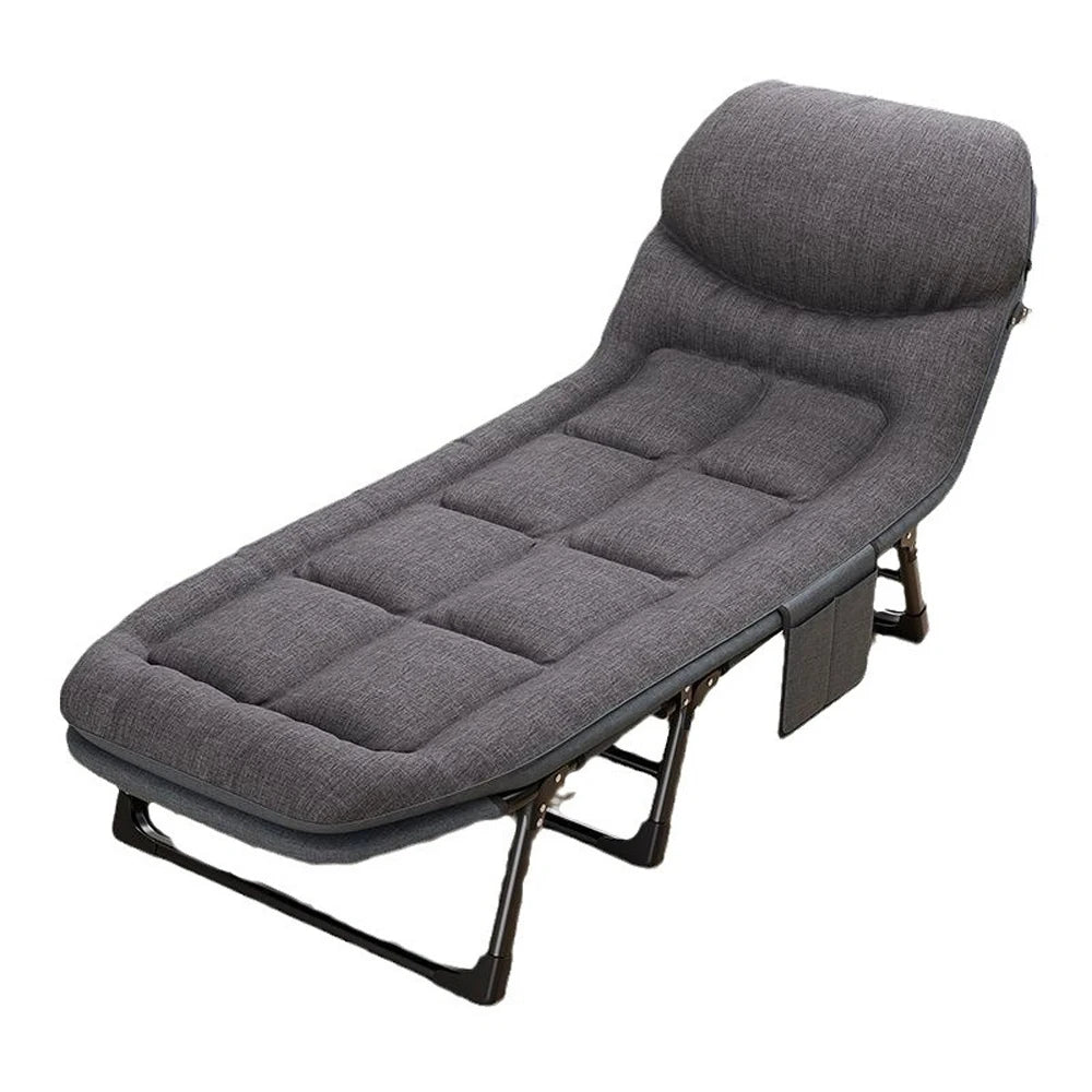 Dark Grey Simple Sofa Recliner Folding Chair Living Room Outdoor Warehouse-Aluminum Alloy Multi-Function Folding Bed