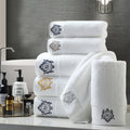Wholesale 500 GSM Sports Cotton Towels Adults Custom Embroidery Logo Quick-Dry Square Solid Roll Designs Bath Beauty Salon