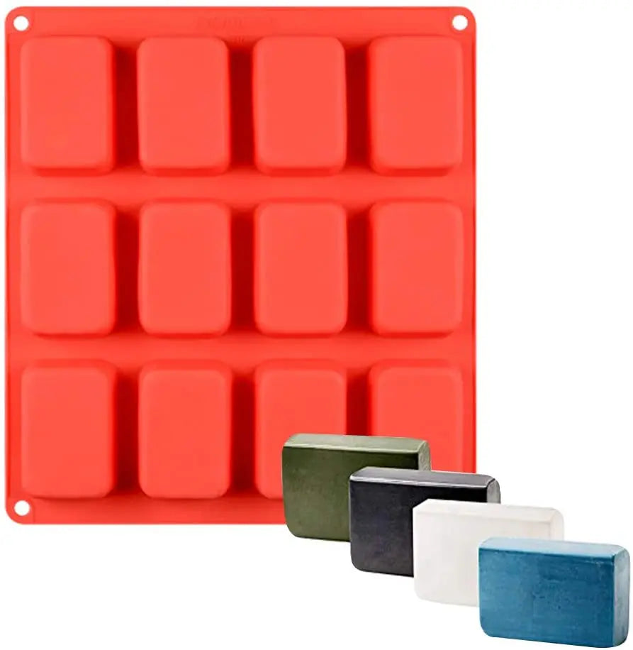Flexible Silicone DIY Soap Mold and Baking Loaf Pan Heat Resistant Cake Tools for Home Use