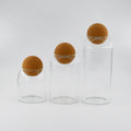 For Ball Cork Lid Glass Storage Jar Kitchen Canister Containers for Food Storage for Back to School