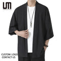 Liu Ming New Arrivals Summer Men Clothing Casual Japanese Kimono Streetwear Cardigan Shirt