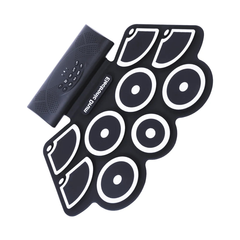 Portable Electronic Drum Percussion Practice Pad 15 Drum Kit Sounds Demo Drum Kit with LCD Display