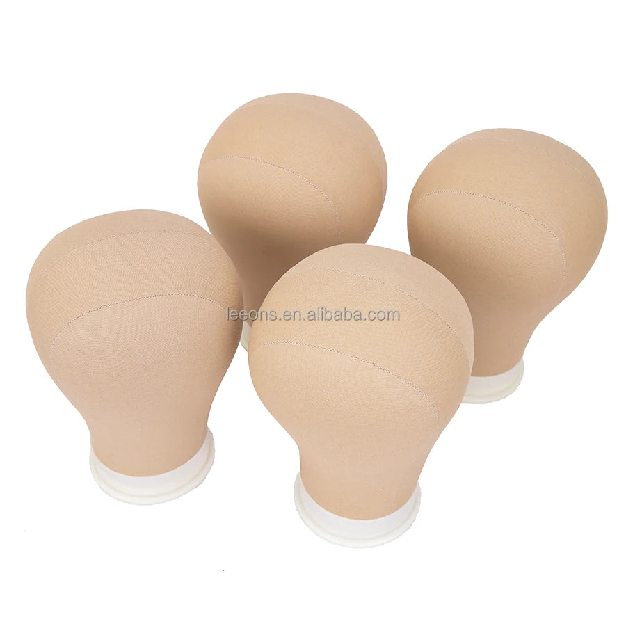 Leeons Brown New Design Hair Extension Display Stand Wig Making Tools Canvas Mannequin Head 28cm Height Free Gift