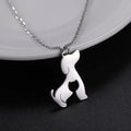 Cute Dog and Cat Pendant Necklace Women Girls Cute Animal Necklace Stainless Steel Jewelry Gift for Friends