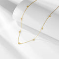 Full White Cubic Zirconia 18k Gold Women Trendy Jewelry 925 Sterling Silver Star Charm Necklace