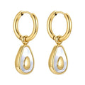 High Quality 18K Gold Plated Stainless Steel Jewelry Avocado Pendant Cute Fruit Accessories Earrings E211314