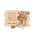 Best Selling Valentines Day Gifts Laser Cut Couples Wooden Sign Display Valentines Day Gifts with Red Hearts