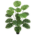 Highly Realistic 110cm Artificial Bonsai Decorative Monstera Deliciosa Tree Green Grass Artificial Plant