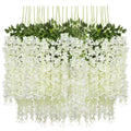 Wholesale Wisteria Hanging Flowers Silk Wisteria Flower Artificial Home Wedding Top Seller White Wisteria Flowers