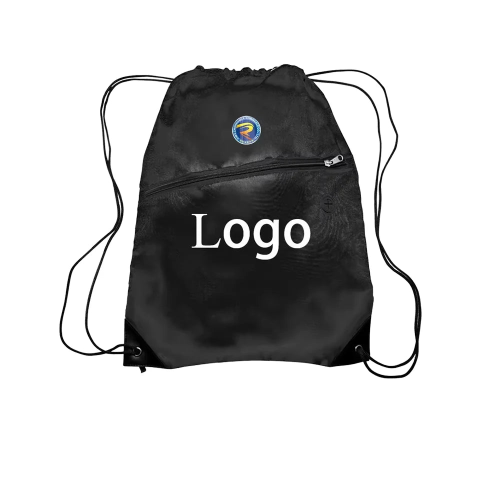 Drawstring Backpack Soft Washable Shoe Sports Gym School Travel Fashion Polyester