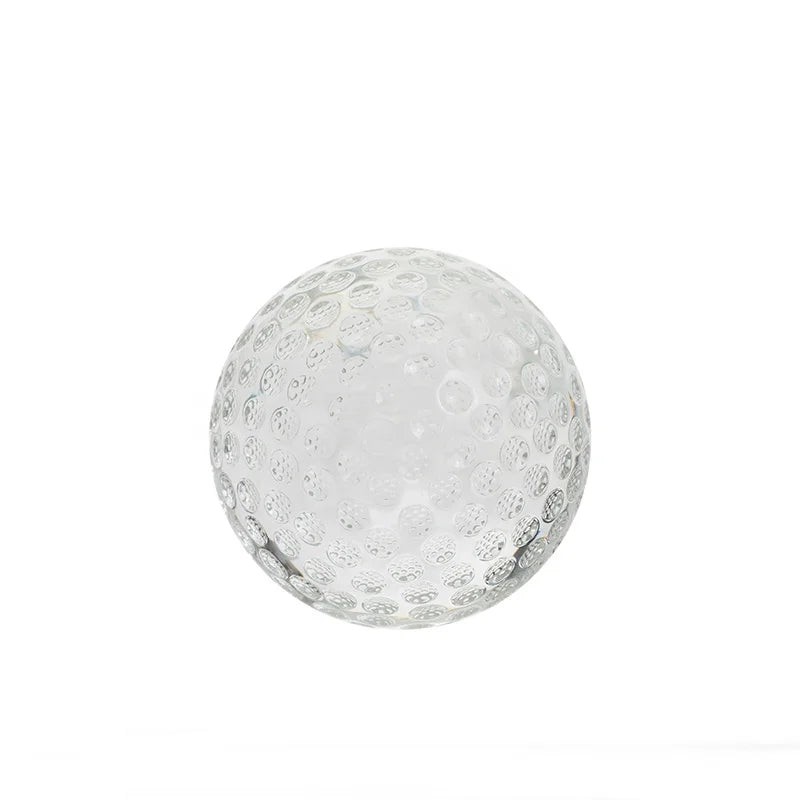 Factory Sale Custom clear K9 Crystal Glass Ball Office Desk Decoration Sports Club Player Crystal Golf Souvenir Gifts