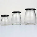 Glass Jar with Metal Closure 100ml Pudding Glass Jar for Honey Jam Sauce