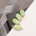 Hot Sale Mixed Dreamy Fantasy Color Imitated Opal Oval Shape Charms Connectors