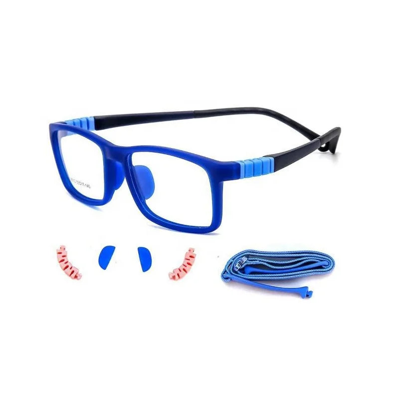 TR90 Combined Silicone Oval Big Size Eyeglasses Frame Fast Delivery Sport Glasses with Adjustable Strap Custom Logo 9012 Model